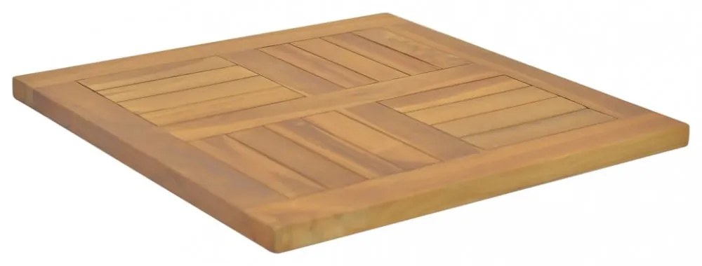 négyzet alakú tömör tíkfa asztallap 50 x 50 x 2,5 cm