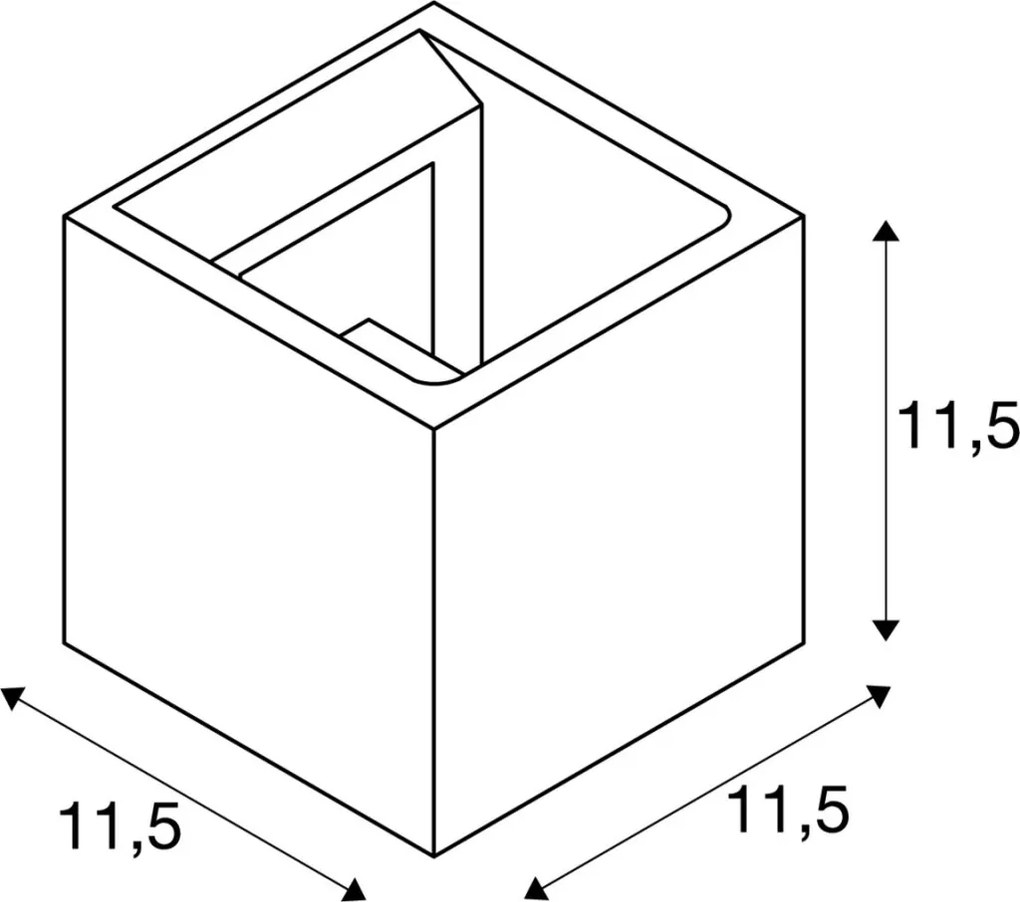SLV SOLID CUBE 1000911 Fali lámpa 1x25W/G9 IP20