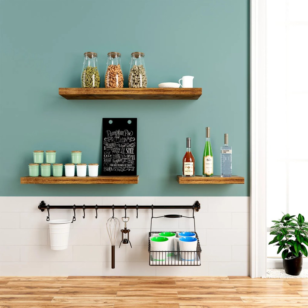 FIGO+ fali polc konzollal, 110 cm, sötét tölgy Casaria