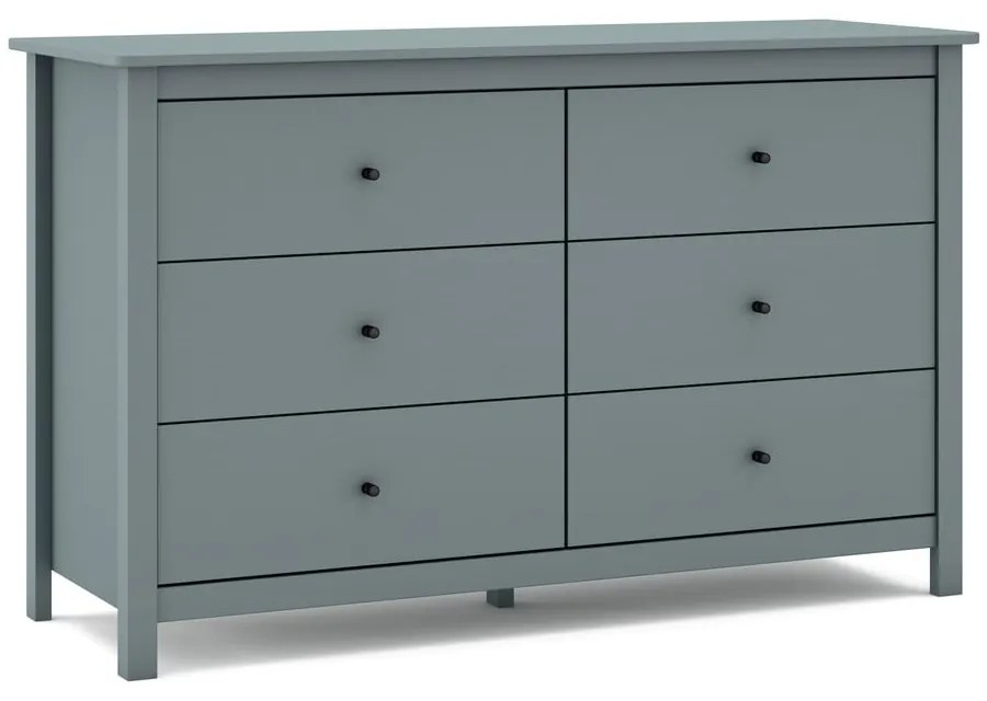 Szürkészöld borovi fenyő komód 130x80x45 cm Misti – Marckeric