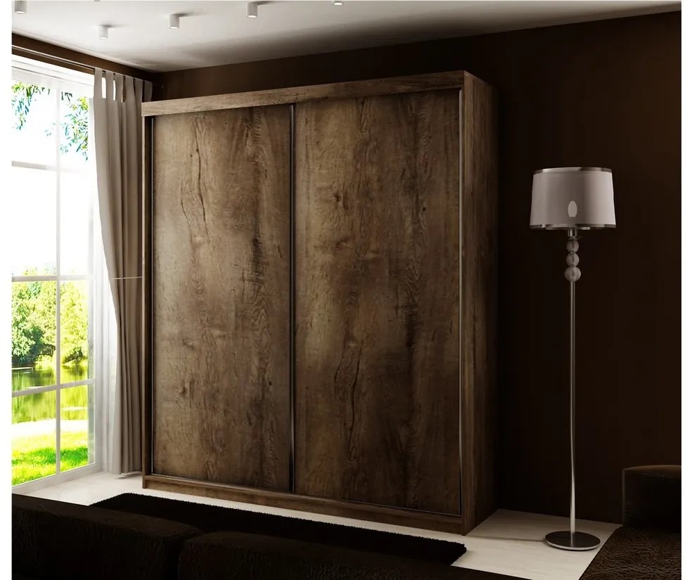 TALIA 25 tolóajtós szekrény, 250x200x62, sonoma tölgy