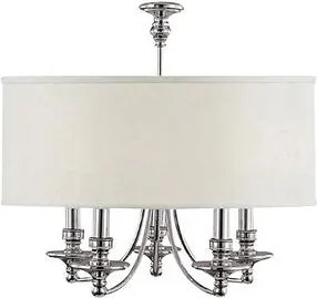 COSMOLIGHT P05406CH-WH ABU DHABI Ernyős Függesztett Lámpa Fehér, Króm E27 IP20