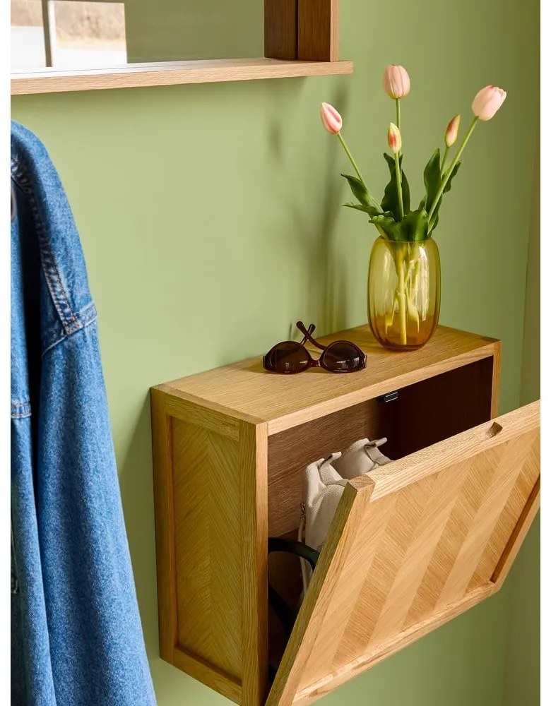 Herringbone tölgyfa fali cipősszekrény - Hübsch