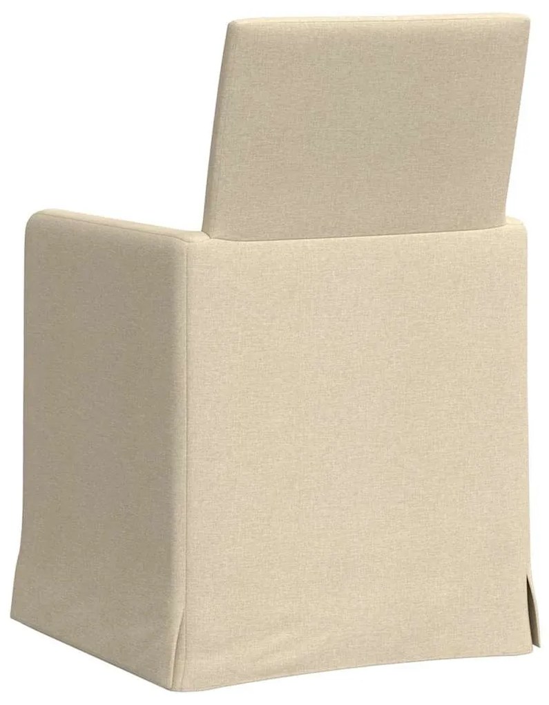 Étkező Székek 2 pcs Krém 57 x 67 x 95 cm szövet