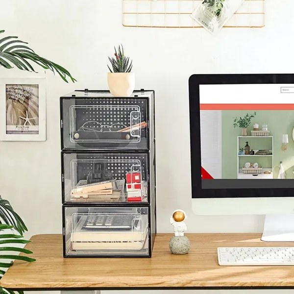 BOXIFY moduláris polc rekeszekkel, fekete