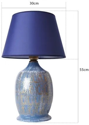 RAMZES asztali lámpa 1xE27/40W/230V kék