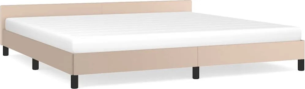 vidaXL kávészínű ágykeret fejtámlával matrac nélkül 200x200 cm