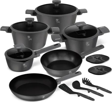 BerlingerHaus 15 részes edénykészlet Anthracite Collection(BH/8141NN)