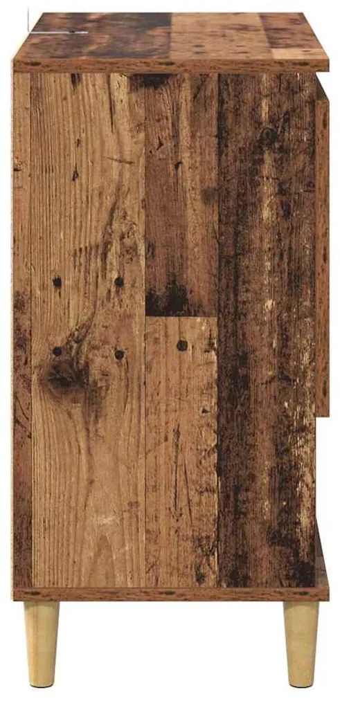 Oldalszekrények 2 pcs Öreg fa 60 x 35 x 70 cm Faanyag