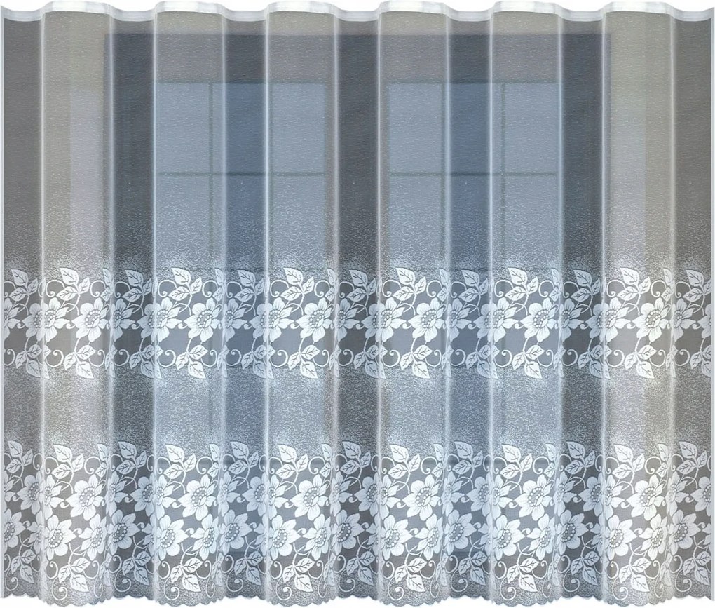 Mg Függöny tejszínű 23867 jacquard 300x160cm kész pol szalaggal