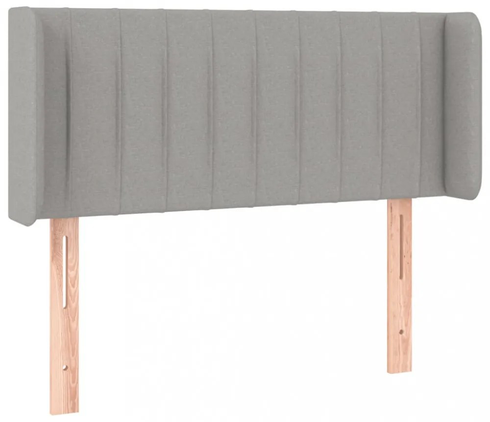 világosszürke szövet LED-es fejtámla 83 x 16 x 78/88 cm
