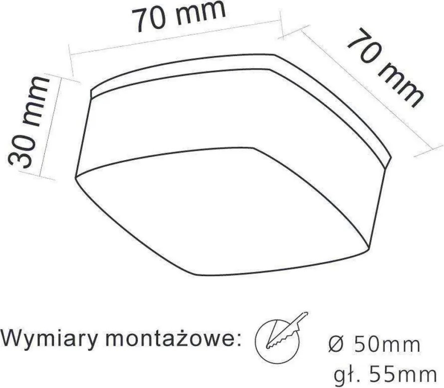 Orlicki Design CAPS OR83354 Beépíthető spotlámpa 1x5W/Led 3000K