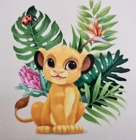 Oroszlánkirály Simba Ovis Gyerek Ágyneműhuzat 100% Pamut 2 részes 90 x 135 cm