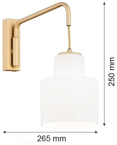 Argon 8371 - Fali lámpa DIUNA 1xE27/15W/230V arany