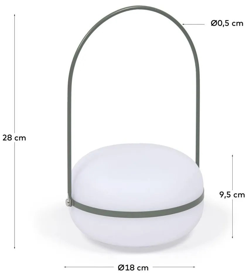 USB LED hordozható dimmelhető kültéri lámpa ø 18 cm Tea – Kave Home