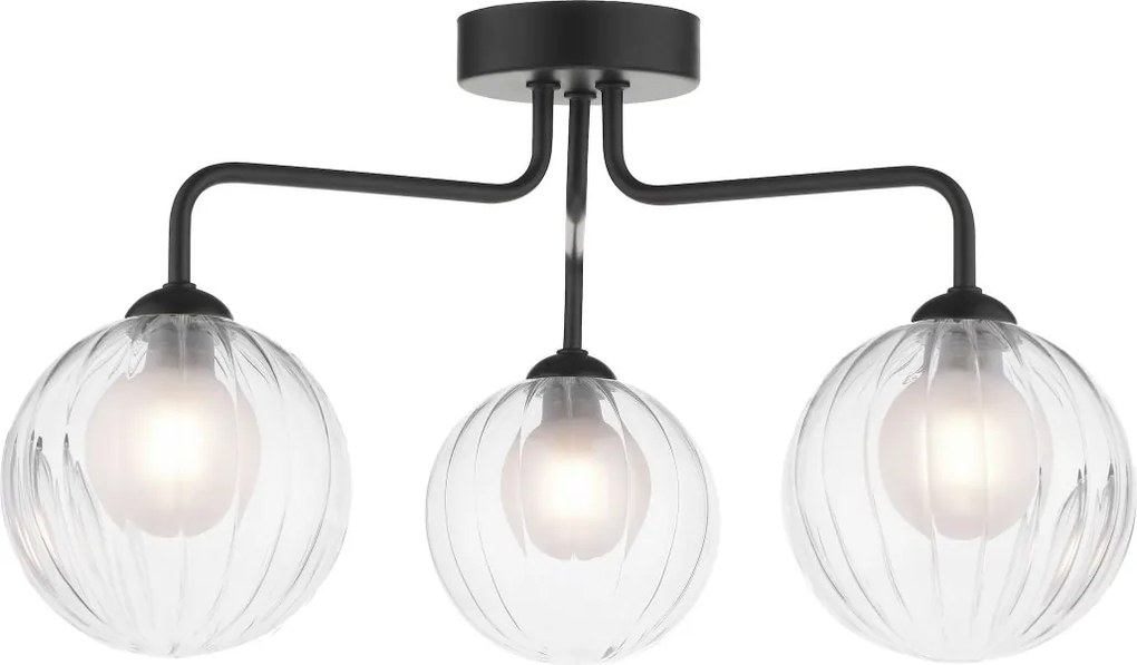Dar Lighting modern mennyezeti lámpa feya matt fekete darfey0322-20