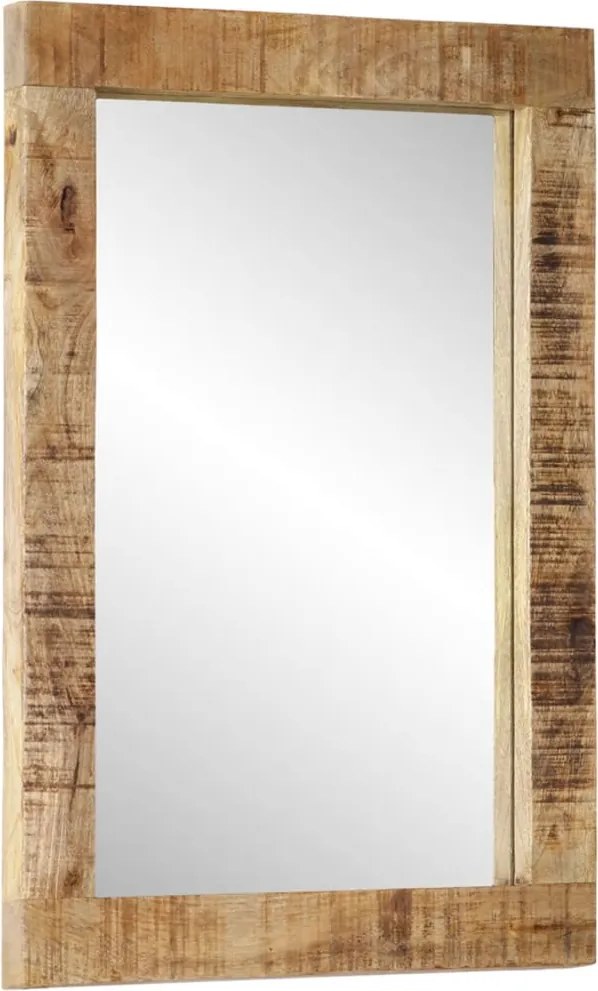 vidaXL tömör mangófa és üveg tükör 70 x 50 cm