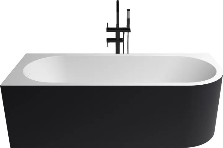 Corner balos kád_70x170_Negro/Blanco Mate