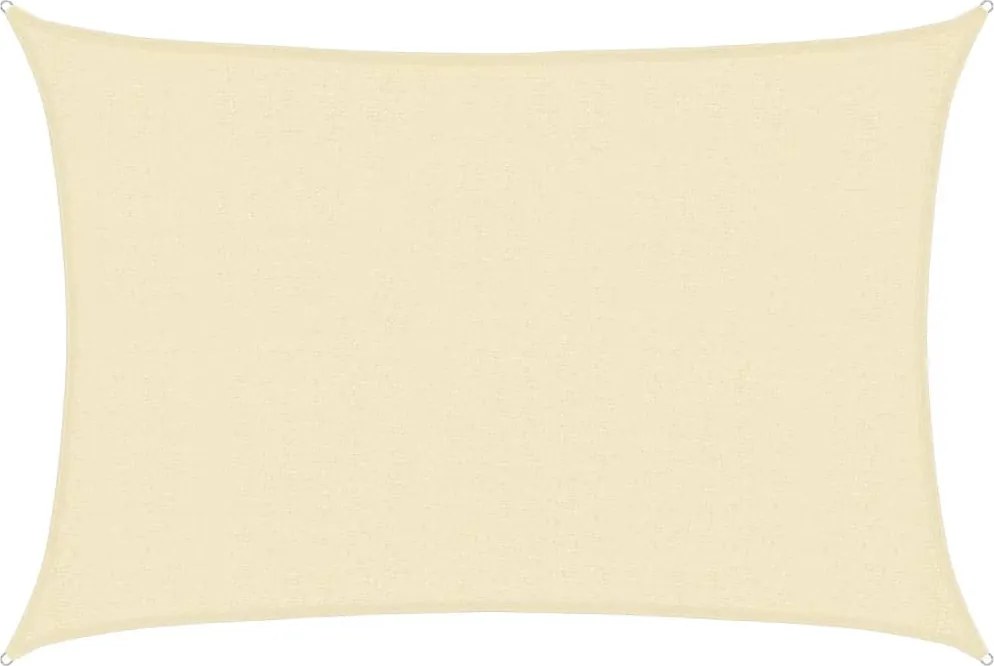 vidaXL krémszínű HDPE napvitorla 160 g/m² 2,5 x 4 m