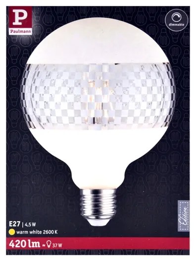 LED Szabályozható izzó CLASSIC G125 E27/4,5W/230V 2600K - Paulmann 28742