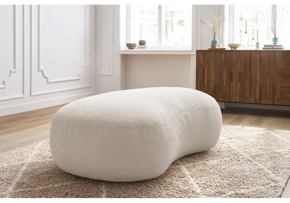 Fehér buklé szövet lábtartó Saint-Germain – Bobochic Paris