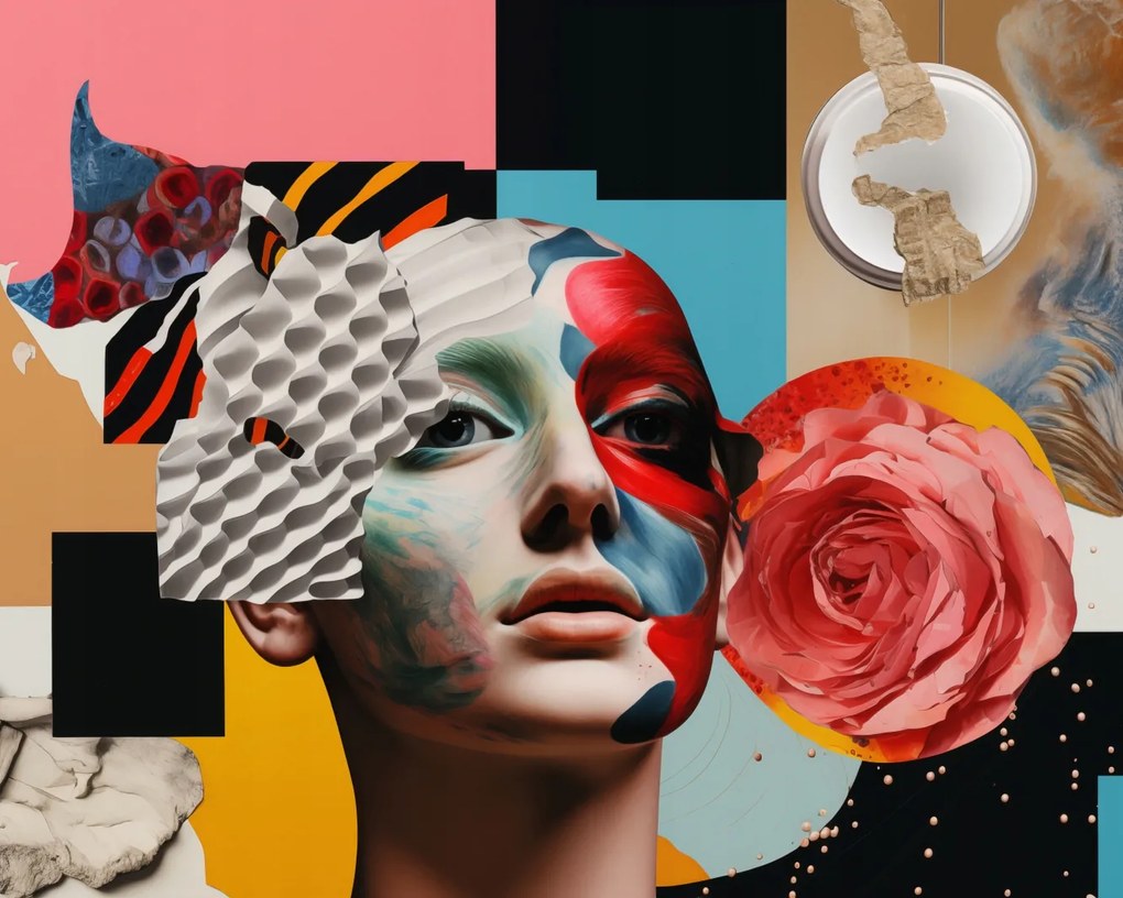 Poszter 50x40cm Arany színű élő bőr