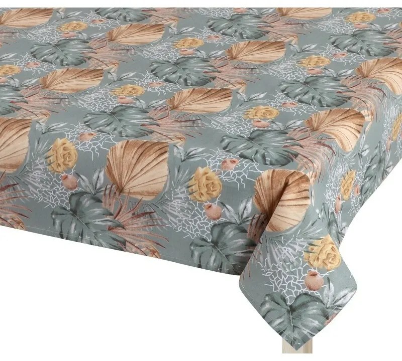 Bellatex Adéla Monstera asztalterítő, sárga rózsa,100 x 100 cm, 100 x 100 cm