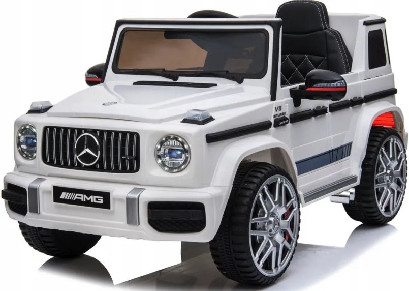 Mercedes AMG G63 4x4 akkumulátoros elektromos kisautó távirányítóval fehér