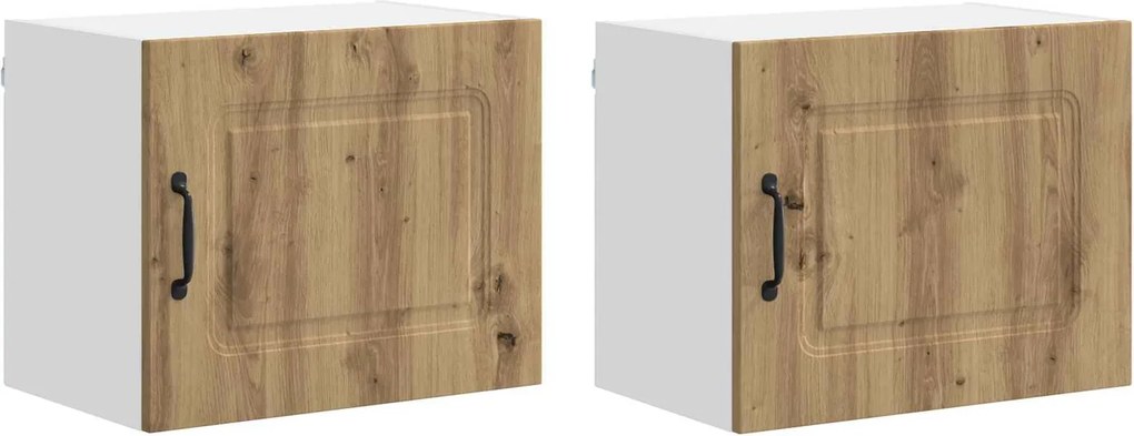 vidaXL Konyhaszekrény Kalmar 2 pcs Artisan tölgy 50 x 31 x 40 cm