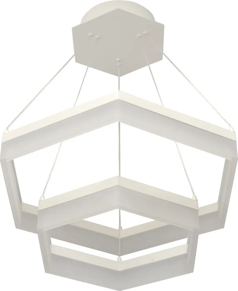 POLUX 306647 LUNA Modern Led Függesztett Lámpa Fehér LED IP20