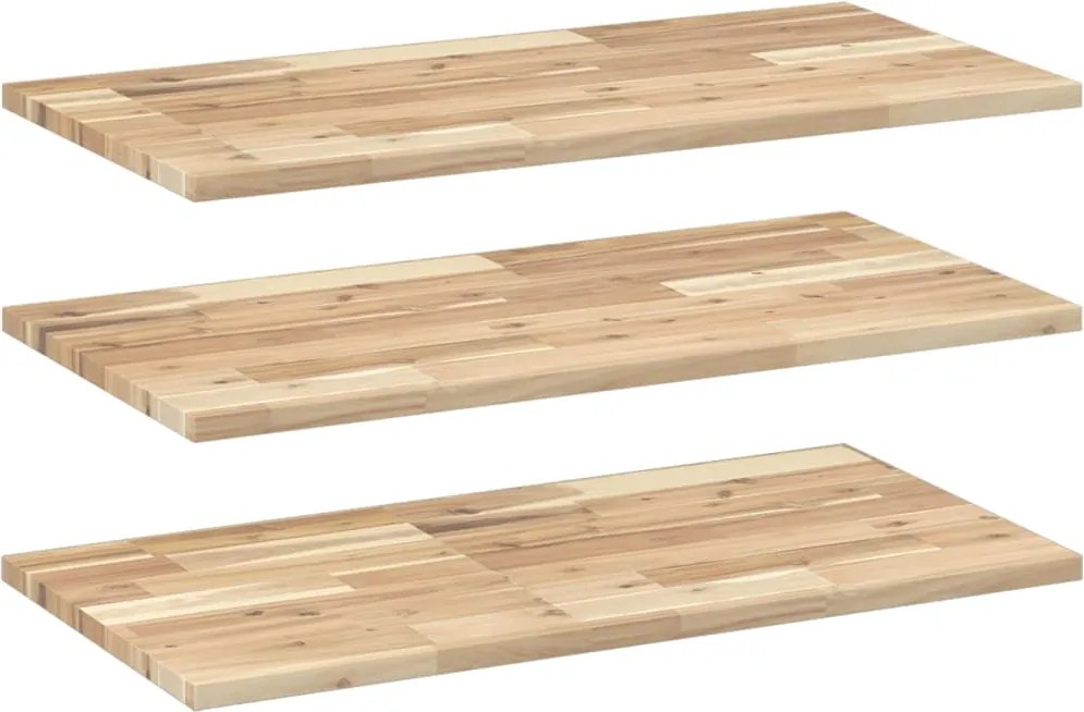 vidaXL 3 db kezeletlen tömör akácfa függőpolc 60 x 40 x 2 cm
