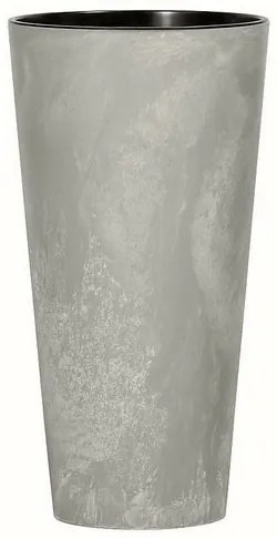TUBUS SLIM BETON EFFECT virágtartó 30 cmbetéttel, szürke, 30 cm