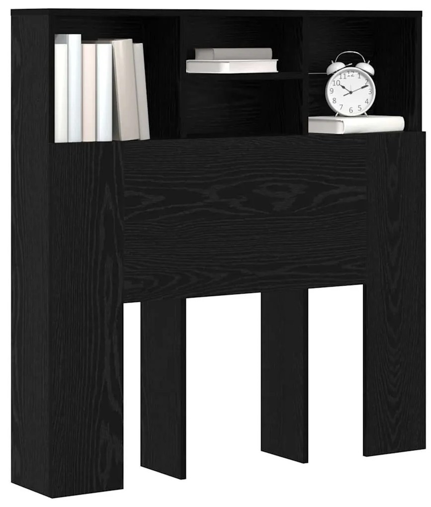 Fejhajtó szekrény polcokkal fejtámlával Musta tammi Műanyag Fa