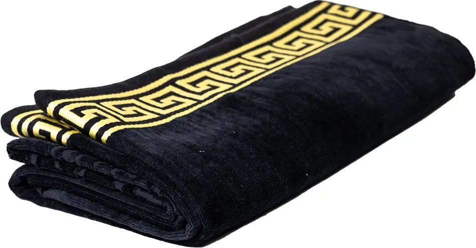 POSEIDON Strandtörölköző fekete 165x90cm