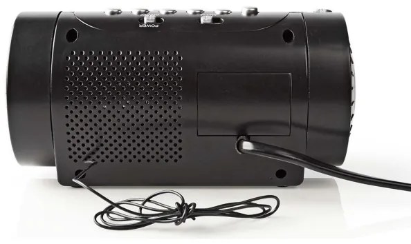 Nedis CLAR005BK - Rádiós ébresztőóra LED kijelzővel és projektorral 230V