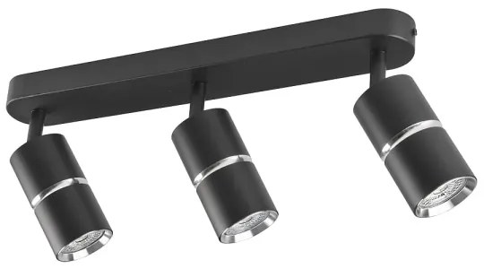 Spotlámpa BAMBOO 3xGU10/10W/230V fekete