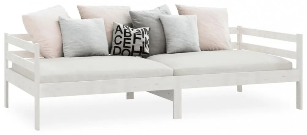 fehér tömör fenyőfa kanapéágy 90 x 200 cm