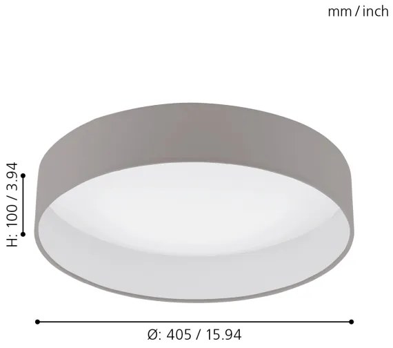 Eglo 96539 - LED dimmelhető mennyezeti lámpatest PALOMARO 1 LED/18W/230V