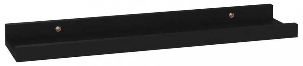 4 db fekete fali polc 40 x 9 x 3 cm