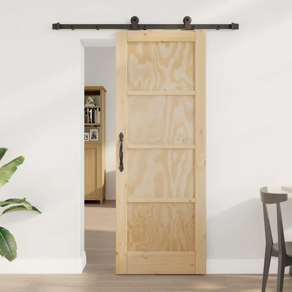 Csúszóajtó ORKDAL Természetes és fekete 73.5 x 198.5 cm