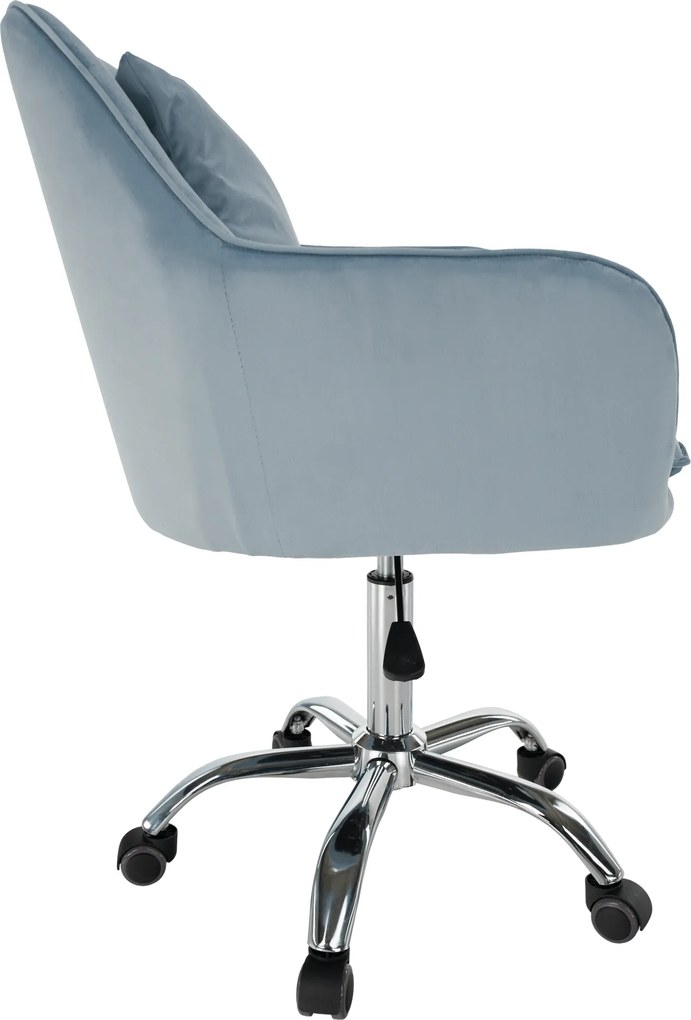 Irodai szék, kék Velvet szövet/króm, KLIAN