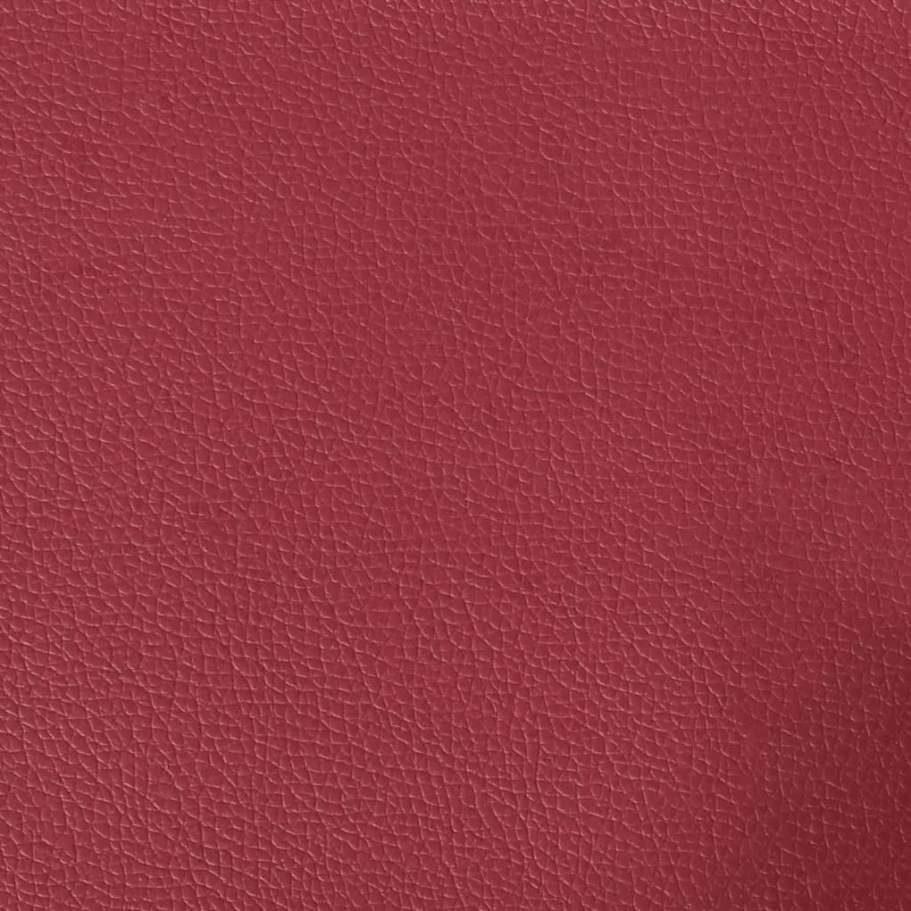 kétszemélyes bordó műbőr Chesterfield kanapé