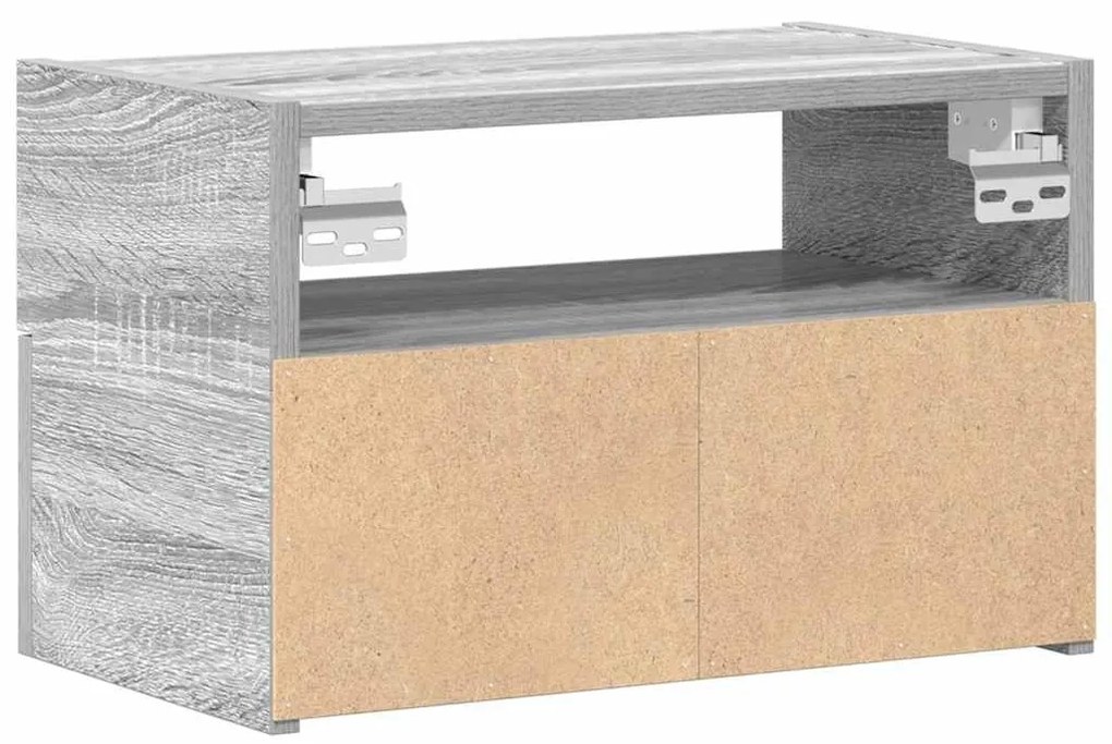 2 db szürke sonoma színű fali éjjeliszekrény 45 x 26 x 28,5 cm