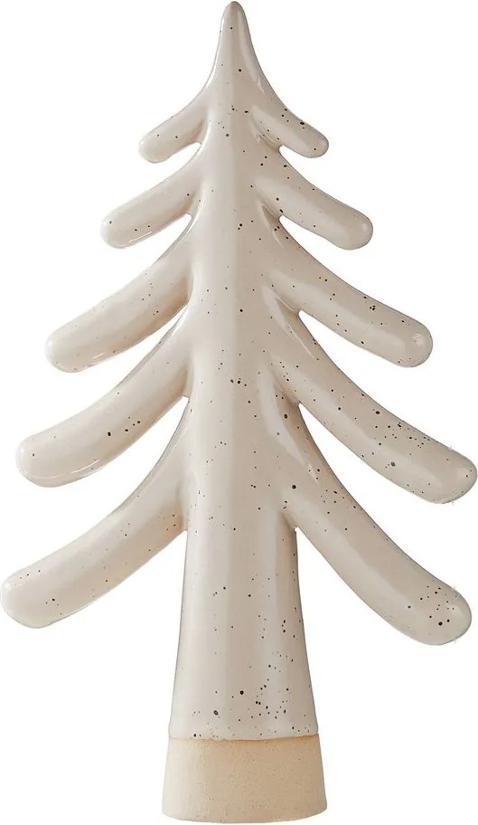SYLVAN SPIRIT kerámia dekor fenyő 20 cm , bézs