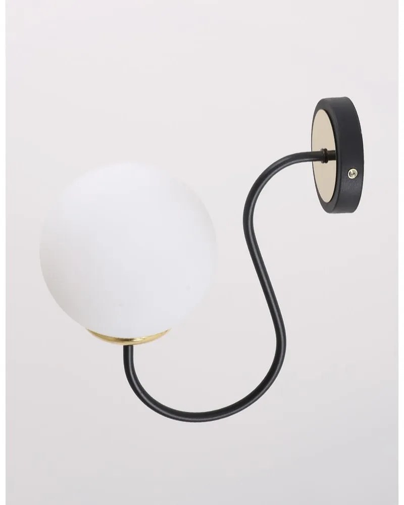Fekete-fehér fali lámpa ø 15 cm Oslo – Squid Lighting