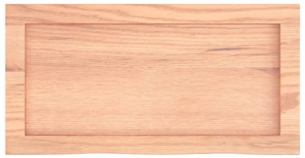 világosbarna kezelt tömör tölgyfa fali polc 60x30x(2-4) cm