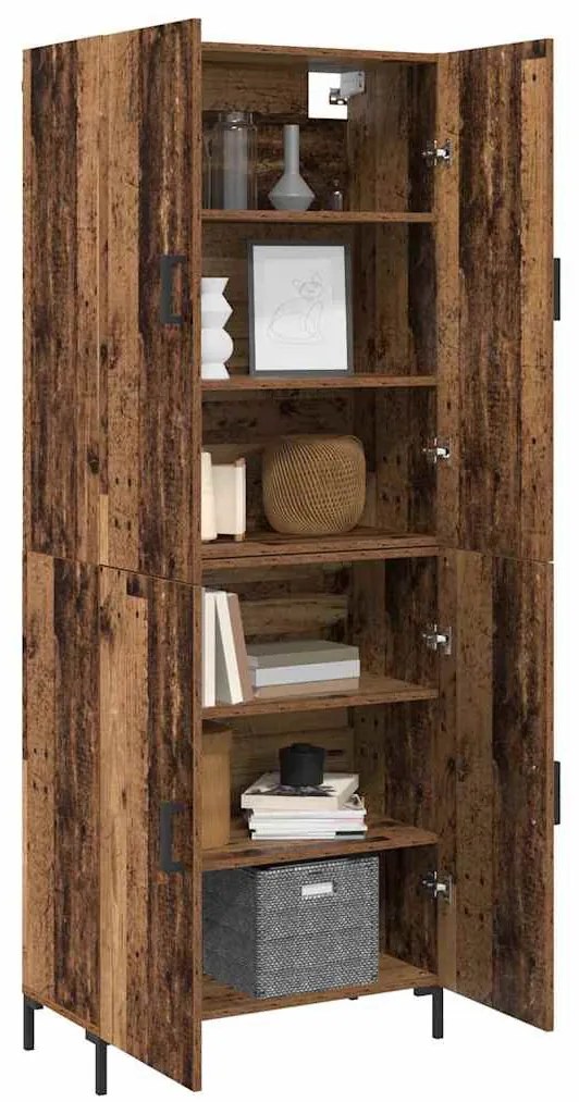 Magasfiú Falra szerelhető Régi fa 69,5 x 34 x 180 cm Faanyag