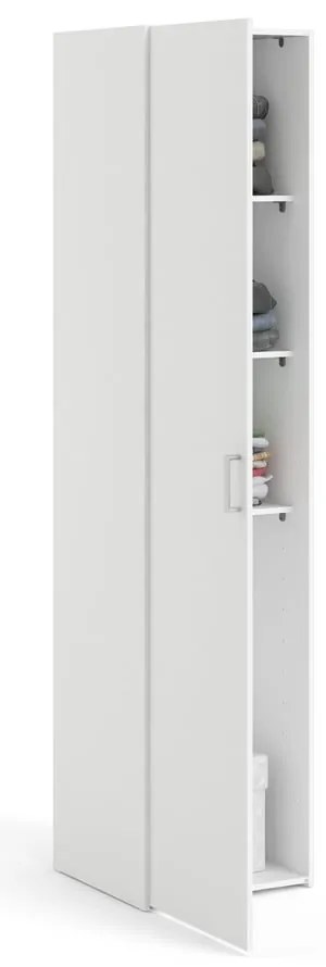 Fehér ruhásszekrény 39x175 cm Space – Tvilum