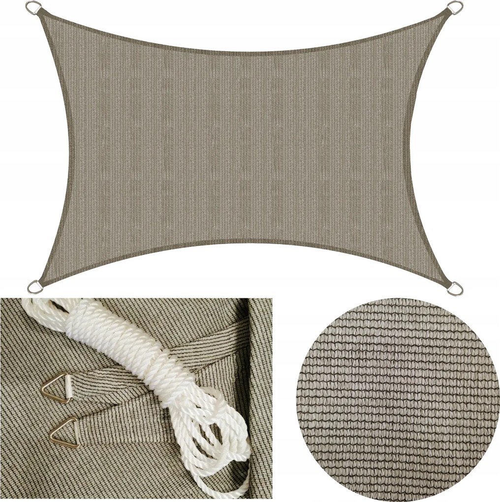 Gutex Hdpe terasz árnyékoló háló 5mx3m terasz árnyékoló bézs 170g/m2