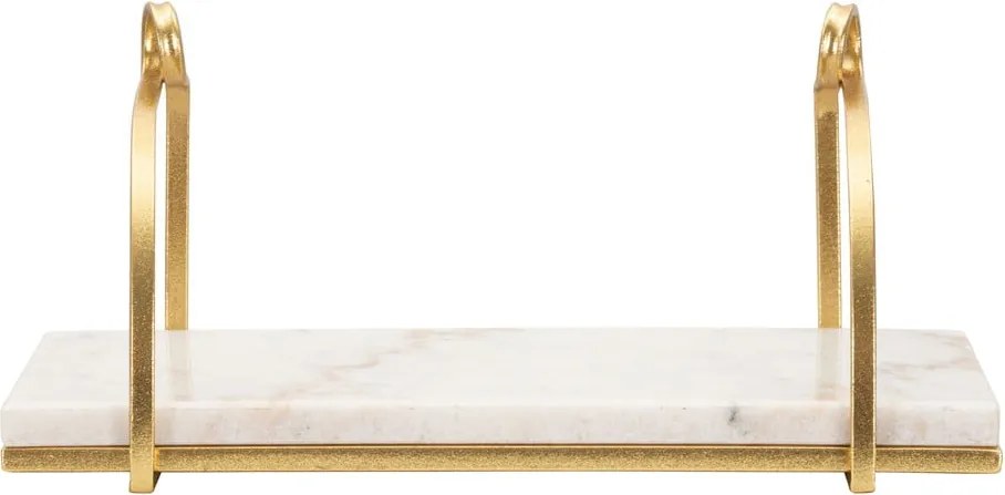 Fehér-aranyszínű márvány fali polc 40 cm Marble – Mauro Ferretti